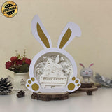 Easter Truck 2 - Paper Cut Bunny Light Box File - Cricut File - 10,2x7,3 Inches - LightBoxGoodMan - LightboxGoodman