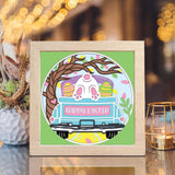 Easter Truck – Paper Cut Light Box File - Cricut File - 8x8 Inches - LightBoxGoodMan