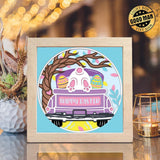 Easter Truck – Paper Cut Light Box File - Cricut File - 8x8 Inches - LightBoxGoodMan - LightboxGoodman