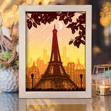 Eiffel - Paper Cut Light Box File - Cricut File - 8x10 Inches - LightBoxGoodMan