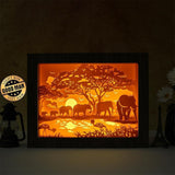 Elephant 1 – Paper Cut Light Box File - Cricut File - 8x10 inches - LightBoxGoodMan - LightboxGoodman