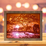 Elephant 1 - Paper Cutting Light Box - LightBoxGoodman