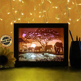 Elephant 1 - Paper Cutting Light Box - LightBoxGoodman - LightboxGoodman