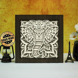 Elephant 2 – Paper Cut Light Box File - Cricut File - 8x8 inches - LightBoxGoodMan - LightboxGoodman