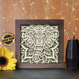 Elephant 2 - Paper Cutting Light Box - LightBoxGoodman - LightboxGoodman