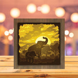 Elephant 3 - Paper Cutting Light Box - LightBoxGoodman - LightboxGoodman