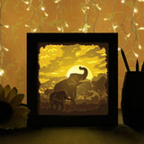 Elephant 3 - Paper Cutting Light Box - LightBoxGoodman - LightboxGoodman