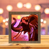 Elephant Portrait - Paper Cutting Light Box - LightBoxGoodman