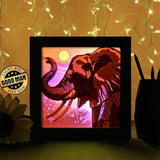 Elephant Portrait - Paper Cutting Light Box - LightBoxGoodman - LightboxGoodman