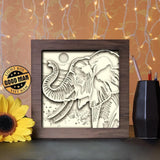 Elephant Portrait - Paper Cutting Light Box - LightBoxGoodman - LightboxGoodman