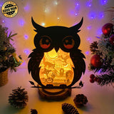 Evil Cat - Paper Cut Owl Light Box File - Cricut File - 25x20 cm - LightBoxGoodMan - LightboxGoodman