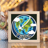 Explore Travel – Paper Cut Light Box File - Cricut File - 20x20cm - LightBoxGoodMan - LightboxGoodman