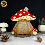 Fairy - 3D Mushroom Lantern File - 7.9x8.5" - Cricut File - LightBoxGoodMan - LightboxGoodman