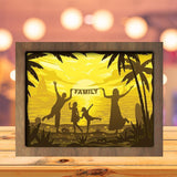 Family 3 - Paper Cutting Light Box - LightBoxGoodman - LightboxGoodman