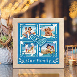 Family Gallery – Personalized Papercut Lightbox File - 8x8" - Cricut File - LightBoxGoodMan - LightboxGoodman