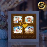 Family Gallery – Personalized Papercut Lightbox File - 8x8" - Cricut File - LightBoxGoodMan - LightboxGoodman