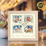 Family Gallery – Personalized Papercut Lightbox File - 8x8" - Cricut File - LightBoxGoodMan - LightboxGoodman