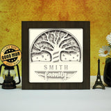 Family Tree – Personalized Papercut Lightbox File - 8x8" - Cricut File - LightBoxGoodMan - LightboxGoodman