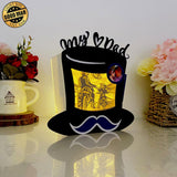 Father And Son - Top Hat Papercut Lightbox File - 6.7x6.7" - Cricut File - LightBoxGoodMan - LightboxGoodman