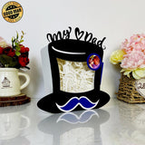 Father And Son - Top Hat Papercut Lightbox File - 6.7x6.7" - Cricut File - LightBoxGoodMan - LightboxGoodman