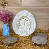 Father Day 2 Boy - Easter Egg 3D Pop-up File - Cricut File - 5.8x4.8" - LightBoxGoodMan - LightboxGoodman