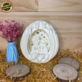 Father Day 2 Girl - Easter Egg 3D Pop-up File - Cricut File - 5.8x4.8" - LightBoxGoodMan - LightboxGoodman