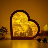 Father Day 3 - Heart Papercut Lightbox File - 6,2x6,4" - Cricut File - LightBoxGoodMan - LightboxGoodman