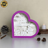 Father Day 3 - Heart Papercut Lightbox File - 6,2x6,4" - Cricut File - LightBoxGoodMan - LightboxGoodman