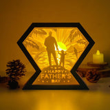 Father's Day 6 - Paper Cut Diamond Light Box File - Cricut File - 17x20cm - LightBoxGoodMan