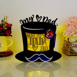 Father's Day - Top Hat Papercut Lightbox File - 6.7x6.7" - Cricut File - LightBoxGoodMan - LightboxGoodman