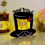 Father's Day - Top Hat Papercut Lightbox File - 6.7x6.7" - Cricut File - LightBoxGoodMan - LightboxGoodman