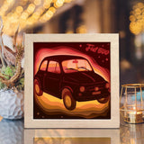 Fiat 500 - Paper Cut Light Box File - Cricut File - 20x20cm - LightBoxGoodMan - LightboxGoodman