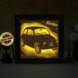 Fiat 500 - Paper Cut Light Box File - Cricut File - 20x20cm - LightBoxGoodMan - LightboxGoodman