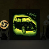 Fiat 500 - Paper Cut Light Box File - Cricut File - 20x20cm - LightBoxGoodMan - LightboxGoodman