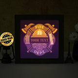 Firefighter Badge – Personalized Papercut Lightbox File - 8x8" - Cricut File - LightBoxGoodMan - LightboxGoodman