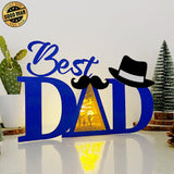 Fishing - Best Dad Papercut Lightbox File - 7x11.3" - Cricut File - LightBoxGoodMan - LightboxGoodman