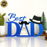 Fishing - Best Dad Papercut Lightbox File - 7x11.3" - Cricut File - LightBoxGoodMan - LightboxGoodman