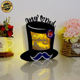 Fishsing - Top Hat Papercut Lightbox File - 6.7x6.7" - Cricut File - LightBoxGoodMan - LightboxGoodman