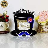 Fishsing - Top Hat Papercut Lightbox File - 6.7x6.7" - Cricut File - LightBoxGoodMan - LightboxGoodman