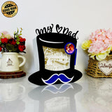 Fishsing - Top Hat Papercut Lightbox File - 6.7x6.7" - Cricut File - LightBoxGoodMan - LightboxGoodman