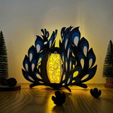 Flaming Peacock - 3D Peacock Lantern File - 8.2x9" - Cricut File - LightBoxGoodMan - LightboxGoodman