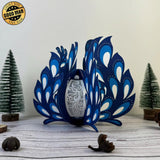 Flaming Peacock - 3D Peacock Lantern File - 8.2x9" - Cricut File - LightBoxGoodMan - LightboxGoodman