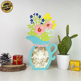 Floral Mom - Flower Vase Papercut Lightbox File - 10.5x6" - Cricut File - LightBoxGoodMan - LightboxGoodman