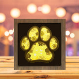 Floral Paw - Paper Cutting Light Box - LightBoxGoodman