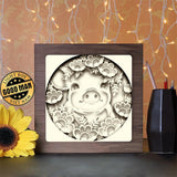 Floral Pig - Paper Cutting Light Box - LightBoxGoodman - LightboxGoodman