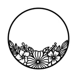 Floral Round Frame - Cricut File - Svg, Png, Dxf, Eps - LightBoxGoodMan - LightboxGoodman