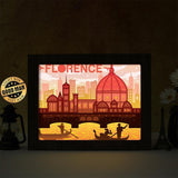 Florence Italy - Paper Cut Light Box File - Cricut File - 8x10 Inches - LightBoxGoodMan - LightboxGoodman