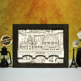 Florence Italy - Paper Cut Light Box File - Cricut File - 8x10 Inches - LightBoxGoodMan - LightboxGoodman