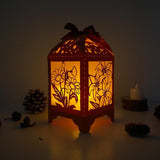 Flower 1 - Paper Cut Lantern File - Cricut File - 10,5x20,6cm - LightBoxGoodMan