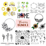 Flower Bundle - Cricut File - Svg, Png, Dxf, Eps - LightBoxGoodMan